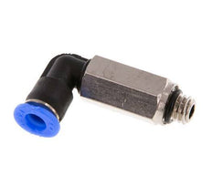 4mm x M 6 90deg Elbow Push-in Fitting with Male Threads Brass/PBT NBR Long Sleeve Rotatable Compact Design [2 Pieces]