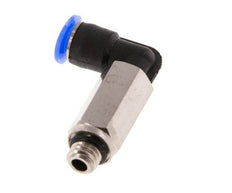 4mm x M 6 90deg Elbow Push-in Fitting with Male Threads Brass/PBT NBR Long Sleeve Rotatable Compact Design [2 Pieces]