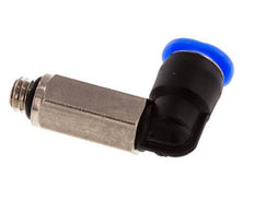 6mm x M 6 90 graden L-verbinding Messing/PBT Insteekfitting Buitendraad Lange Huls Draaibaar Compact Ontwerp NBR [2 Stuks]