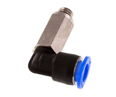 6mm x M 6 90 graden L-verbinding Messing/PBT Insteekfitting Buitendraad Lange Huls Draaibaar Compact Ontwerp NBR [2 Stuks]