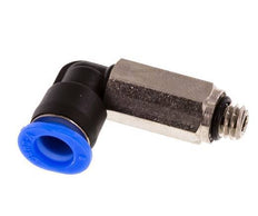 6mm x M 6 90 graden L-verbinding Messing/PBT Insteekfitting Buitendraad Lange Huls Draaibaar Compact Ontwerp NBR [2 Stuks]