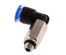 6mm x M 6 90 graden L-verbinding Messing/PBT Insteekfitting Buitendraad Lange Huls Draaibaar Compact Ontwerp NBR [2 Stuks]