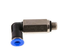 4mm x M 7 90 graden L-verbinding Messing/PBT Insteekfitting Buitendraad Lange Huls Draaibaar Compact Ontwerp NBR [2 Stuks]