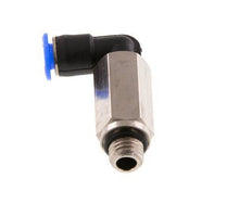 4mm x M 7 90 graden L-verbinding Messing/PBT Insteekfitting Buitendraad Lange Huls Draaibaar Compact Ontwerp NBR [2 Stuks]