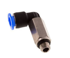 6mm x M 7 90 graden L-verbinding Messing/PBT Insteekfitting Buitendraad Lange Huls Draaibaar Compact Ontwerp NBR [2 Stuks]
