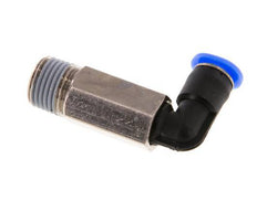 4mm x R1/8'' 90deg Elbow Push-in Fitting with Male Threads Brass/PBT NBR Long Sleeve Rotatable Compact Design [2 Pieces]