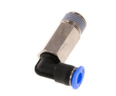 4mm x R1/8'' 90 graden L-verbinding Messing/PBT Insteekfitting Buitendraad Lange Huls Draaibaar Compact Ontwerp NBR [2 Stuks]