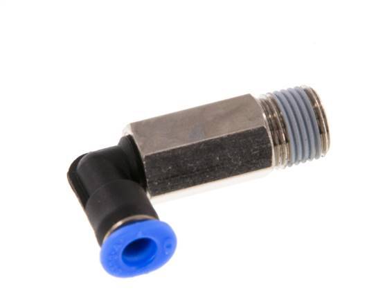 4mm x R1/8'' 90 graden L-verbinding Messing/PBT Insteekfitting Buitendraad Lange Huls Draaibaar Compact Ontwerp NBR [2 Stuks]