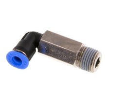 4mm x R1/8'' 90 graden L-verbinding Messing/PBT Insteekfitting Buitendraad Lange Huls Draaibaar Compact Ontwerp NBR [2 Stuks]