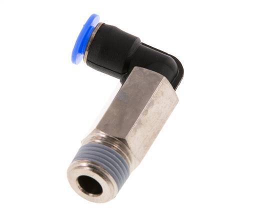 4mm x R1/8'' 90 graden L-verbinding Messing/PBT Insteekfitting Buitendraad Lange Huls Draaibaar Compact Ontwerp NBR [2 Stuks]
