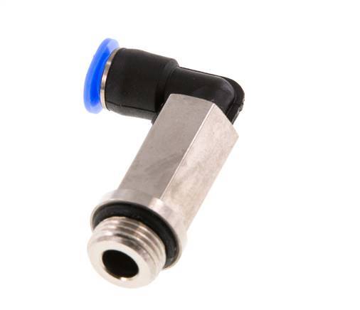 4mm x G1/8'' 90 graden L-verbinding Messing/PBT Insteekfitting Buitendraad Lange Huls Draaibaar Compact Ontwerp NBR [2 Stuks]