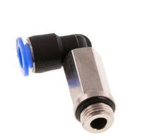 6mm x G1/8'' 90 graden L-verbinding Messing/PBT Insteekfitting Buitendraad Lange Huls Draaibaar Compact Ontwerp NBR [2 Stuks]