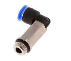 6mm x G1/8'' 90 graden L-verbinding Messing/PBT Insteekfitting Buitendraad Lange Huls Draaibaar Compact Ontwerp NBR [2 Stuks]