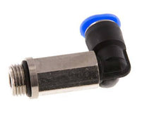6mm x G1/8'' 90 graden L-verbinding Messing/PBT Insteekfitting Buitendraad Lange Huls Draaibaar Compact Ontwerp NBR [2 Stuks]