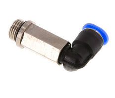 6mm x G1/8'' 90 graden L-verbinding Messing/PBT Insteekfitting Buitendraad Lange Huls Draaibaar Compact Ontwerp NBR [2 Stuks]