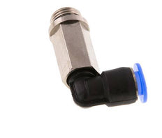 6mm x G1/8'' 90 graden L-verbinding Messing/PBT Insteekfitting Buitendraad Lange Huls Draaibaar Compact Ontwerp NBR [2 Stuks]