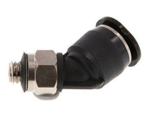 6mm x M 5 45 graden L-verbinding Messing/PBT Insteekfitting Buitendraad Compact Ontwerp NBR