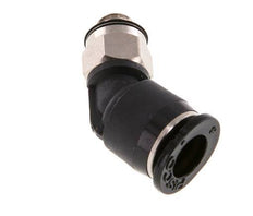 6mm x M 5 45 graden L-verbinding Messing/PBT Insteekfitting Buitendraad Compact Ontwerp NBR