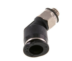 6mm x M 5 45 graden L-verbinding Messing/PBT Insteekfitting Buitendraad Compact Ontwerp NBR
