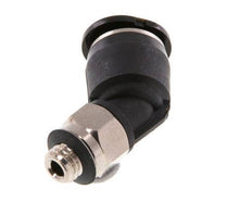6mm x M 5 45 graden L-verbinding Messing/PBT Insteekfitting Buitendraad Compact Ontwerp NBR