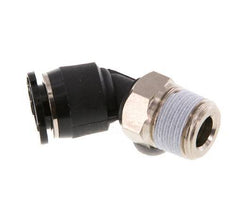 6mm x R1/8'' 45 graden L-verbinding Messing/PBT Insteekfitting Buitendraad Compact Ontwerp NBR