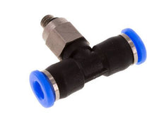 3mm x M 3 inline T-stuk Staal/PBT Insteekfitting Buitendraad Draaibaar Compact Ontwerp NBR [2 Stuks]