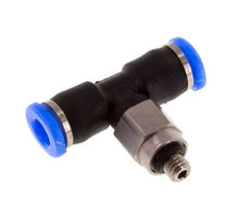 3mm x M 3 inline T-stuk Staal/PBT Insteekfitting Buitendraad Draaibaar Compact Ontwerp NBR [2 Stuks]