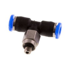 3mm x M 3 inline T-stuk Staal/PBT Insteekfitting Buitendraad Draaibaar Compact Ontwerp NBR [2 Stuks]