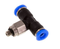 3mm x M 3 inline T-stuk Staal/PBT Insteekfitting Buitendraad Draaibaar Compact Ontwerp NBR [2 Stuks]