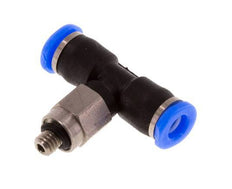 3mm x M 3 inline T-stuk Staal/PBT Insteekfitting Buitendraad Draaibaar Compact Ontwerp NBR [2 Stuks]