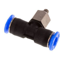 4mm x M 3 inline T-stuk Staal/PBT Insteekfitting Buitendraad Draaibaar Compact Ontwerp NBR [2 Stuks]