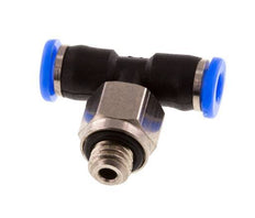 3mm x M 5 inline T-stuk Messing/PBT Insteekfitting Buitendraad Draaibaar Compact Ontwerp NBR [2 Stuks]