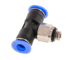 4mm x M 5 inline T-stuk Messing/PBT Insteekfitting Buitendraad Draaibaar Compact Ontwerp NBR [2 Stuks]