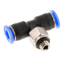 4mm x M 5 inline T-stuk Messing/PBT Insteekfitting Buitendraad Draaibaar Compact Ontwerp NBR [2 Stuks]