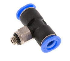 6mm x M 5 inline T-stuk Messing/PBT Insteekfitting Buitendraad Draaibaar Compact Ontwerp NBR [2 Stuks]