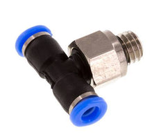 3mm x M 6 inline T-stuk Messing/PBT Insteekfitting Buitendraad Draaibaar Compact Ontwerp NBR [2 Stuks]
