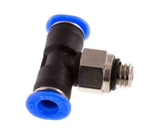 4mm x M 6 inline T-stuk Messing/PBT Insteekfitting Buitendraad Draaibaar Compact Ontwerp NBR [2 Stuks]