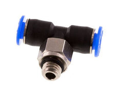 4mm x M 6 inline T-stuk Messing/PBT Insteekfitting Buitendraad Draaibaar Compact Ontwerp NBR [2 Stuks]