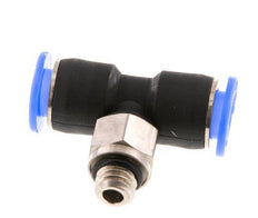 6mm x M 6 inline T-stuk Messing/PBT Insteekfitting Buitendraad Draaibaar Compact Ontwerp NBR [2 Stuks]