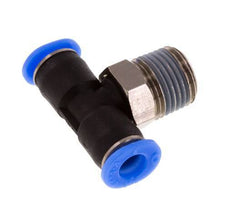 4mm x R1/8'' inline T-stuk Messing/PBT Insteekfitting Buitendraad Draaibaar Compact Ontwerp NBR [2 Stuks]