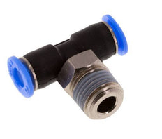 4mm x R1/8'' inline T-stuk Messing/PBT Insteekfitting Buitendraad Draaibaar Compact Ontwerp NBR [2 Stuks]