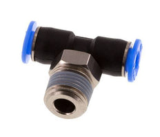 4mm x R1/8'' inline T-stuk Messing/PBT Insteekfitting Buitendraad Draaibaar Compact Ontwerp NBR [2 Stuks]