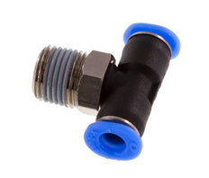 4mm x R1/8'' inline T-stuk Messing/PBT Insteekfitting Buitendraad Draaibaar Compact Ontwerp NBR [2 Stuks]