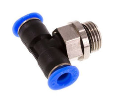 4mm x G1/8'' inline T-stuk Messing/PBT Insteekfitting Buitendraad Draaibaar Compact Ontwerp NBR [2 Stuks]