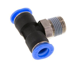 6mm x R1/8'' inline T-stuk Messing/PBT Insteekfitting Buitendraad Draaibaar Compact Ontwerp NBR [2 Stuks]