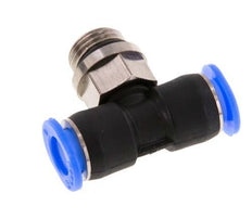 6mm x G1/8'' inline T-stuk Messing/PBT Insteekfitting Buitendraad Draaibaar Compact Ontwerp NBR [2 Stuks]