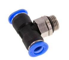 6mm x G1/8'' inline T-stuk Messing/PBT Insteekfitting Buitendraad Draaibaar Compact Ontwerp NBR [2 Stuks]