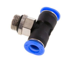 6mm x G1/8'' inline T-stuk Messing/PBT Insteekfitting Buitendraad Draaibaar Compact Ontwerp NBR [2 Stuks]