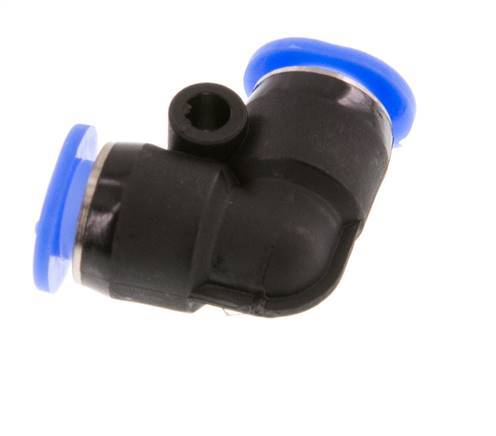 6mm 90 graden L-verbinding PBT Insteekfitting Compact Ontwerp NBR [2 Stuks]