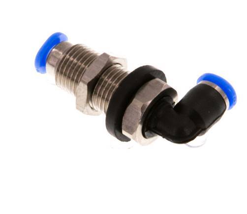 3mm 90 graden L-verbinding Staal/PBT Insteekfitting Schotdoorvoer Compact Ontwerp NBR [2 Stuks]
